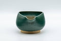 Tezumi — Japanese Katakuchi - Blue-green Agano-yaki Water Cooler  - 100ml — front view from another angle