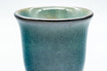 Tezumi — Japanese Teacups - Pair of Blue Turquoise Yunomi - 60ml — top-down view of the interior