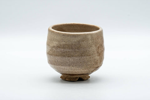 Japanese Teacup - Beige Drip-Glazed Yunomi - 180ml - side view of the cup
