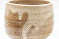 Japanese Teacup - Beige Drip-Glazed Yunomi - 180ml - closeup of the drip-glazed body