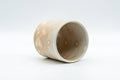 Japanese Teacup - 玉祖窯 Tamaso Kiln Gohonte Hagi-yaki Yunomi - 150ml - angled view of the teacup