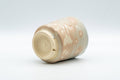 Japanese Teacup - 玉祖窯 Tamaso Kiln Gohonte Hagi-yaki Yunomi - 150ml - side view showing the ridged form