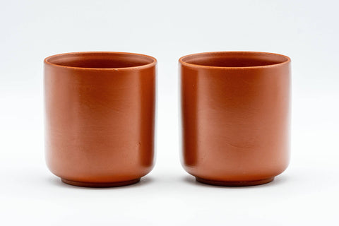 Japanese Teacup - Pair of Bamboo Tokoname-yaki Yunomi - 140ml