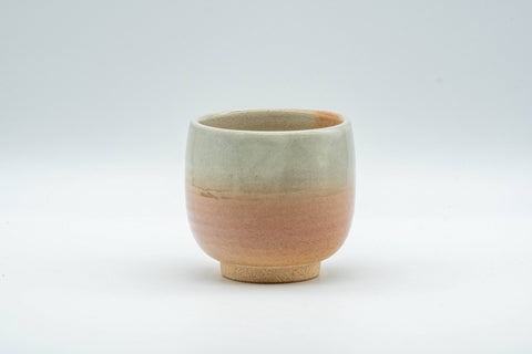 Japanese Teacup - Tsubaki Kiln Gohonte Hagi-yaki Senchawan - 110ml - top-down view showing the interior