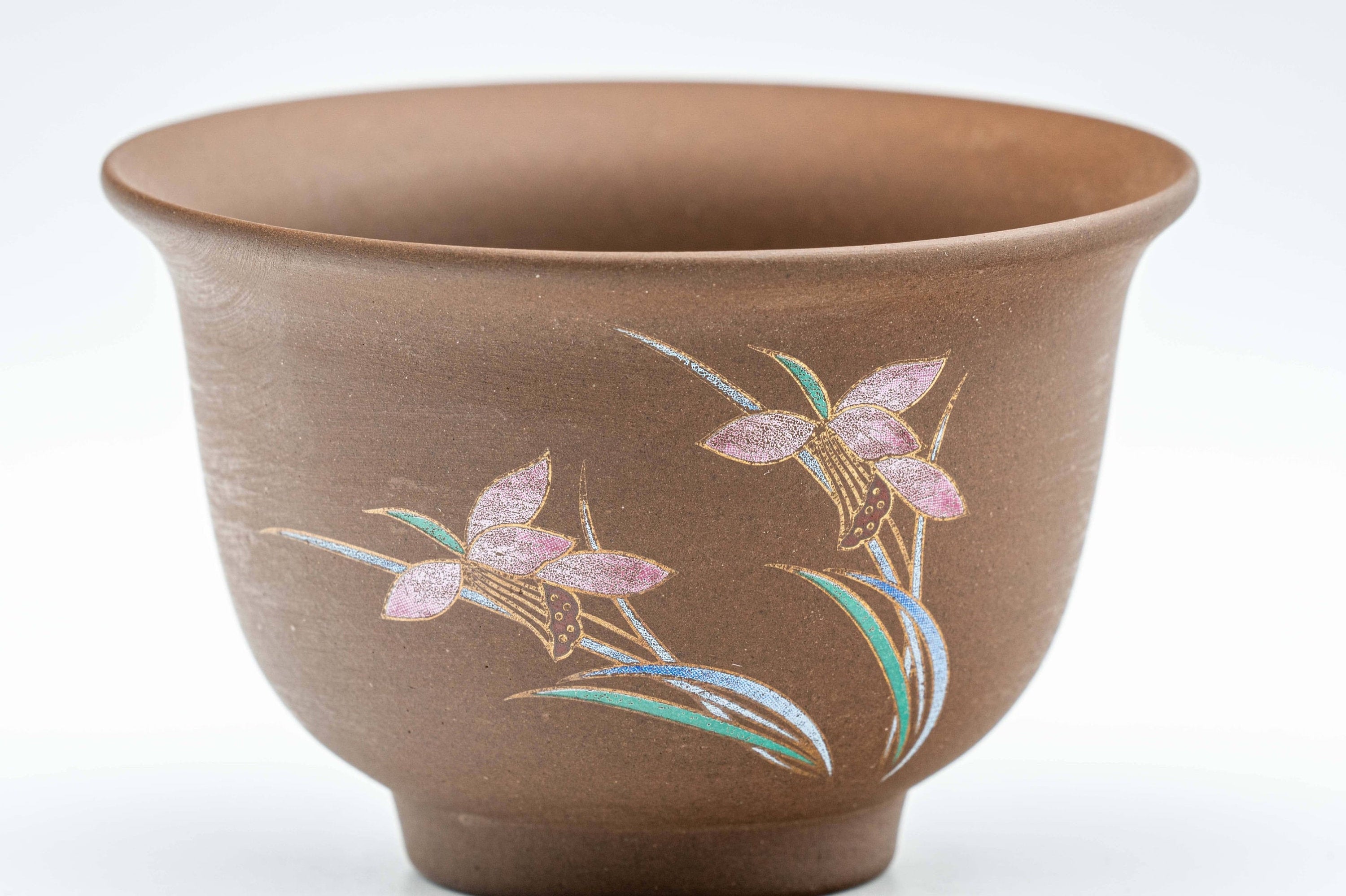 Japanese Teacup - Floral Stoneware Yunomi - 130ml