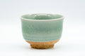 Japanese Teacup - Snowflake Celadon Glazed Yunomi - 140ml - elevated side view