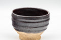 Japanese Teacup - Purple Glazed Spiral Yunomi - 100ml - three-quarter view showing the spiraling matte glaze