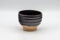 Japanese Teacup - Purple Glazed Spiral Yunomi - 100ml - side view of the spiral-glazed cup