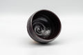 Japanese Teacup - Purple Glazed Spiral Yunomi - 100ml - top-down view into the cup's interior
