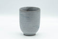 Japanese Teacup - Egret Matte Blue Glazed Yunomi - 170ml - front view from a slightly turned angle