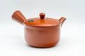 Tezumi — Japanese Kyusu - Classic Red Shudei Tokoname-yaki Teapot - 350ml — side view showing the spout