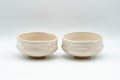 Tezumi — Japanese Teacups - Pair of White Glazed Wide Yunomi - 150ml — front view