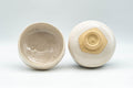 Tezumi — Japanese Teacups - Pair of White Glazed Wide Yunomi - 150ml — three-quarter view