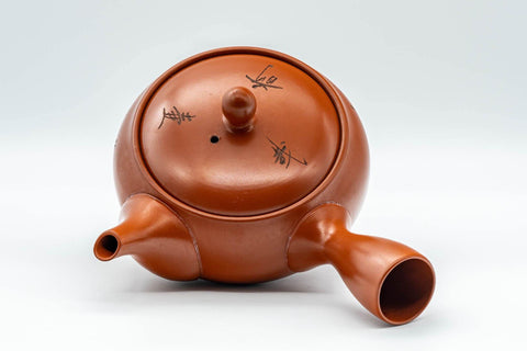 Japanese Kyusu - 弘洋 Koyo Konishi Kanji Engraved Tokoname-yaki Debeso Teapot - 350ml - Tezumi