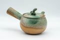 Tezumi — Japanese Kyusu - Speckled Green Glazed Serpent Lid Teapot - 350ml — three-quarter view from the opposite side