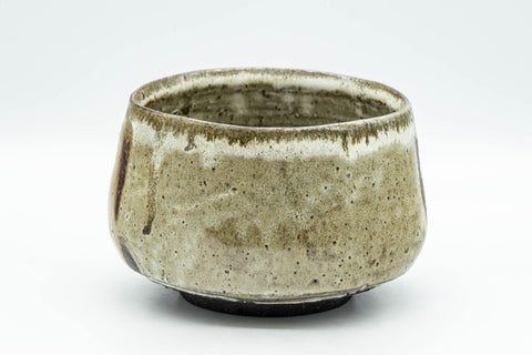 Japanese Matcha Bowl - Beige Drip-Glazed Chawan - 500ml - Tezumi