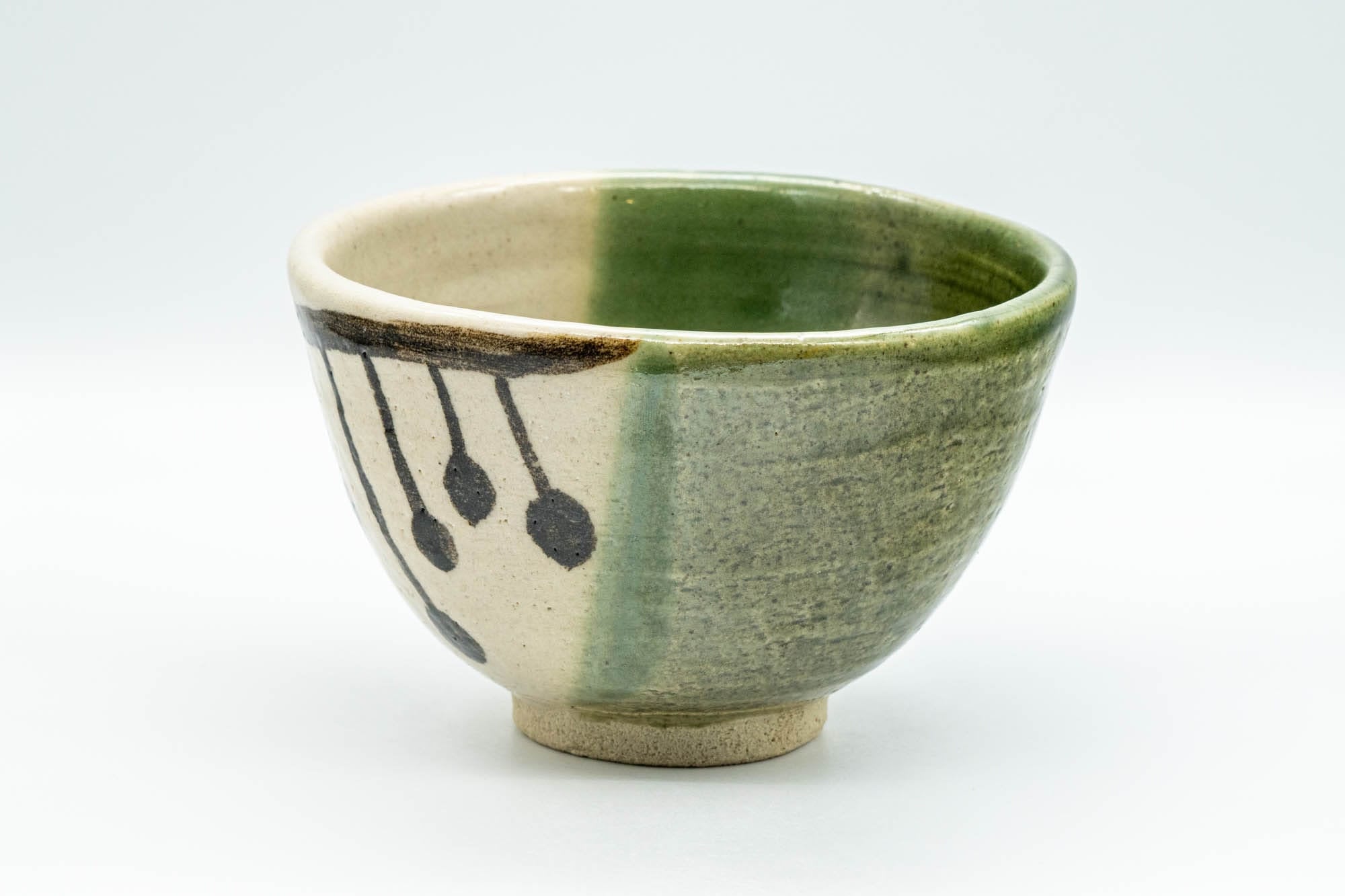 Japanese Matcha Bowl - Sugi-nari Oribe-yaki Chawan - 400ml