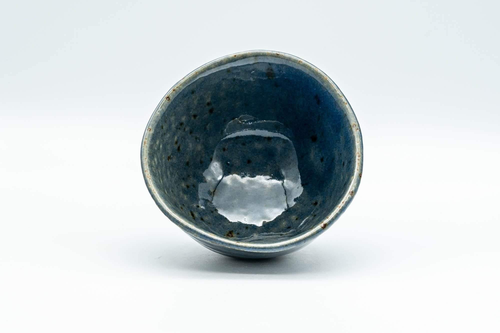 Japanese Teacup - Wabi-Sabi Blue-Green Undulating Yunomi - 110ml - Tezumi