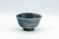Tezumi — Japanese Teacup - Wabi-Sabi Blue-Green Undulating Yunomi - 110ml — front view