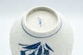 Japanese Teacups - Pair of White and Blue Floral Yunomi - 150ml - overhead angle of one teacup showing the rim and floral design