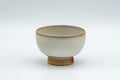 Tezumi — Japanese Teacup - White Glazed Wan-nari Guinomi - 45ml — front view from another angle