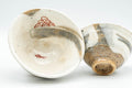 Japanese Teacups - Pair of Fish Decorated Hakeme Yunomi - Tezumi