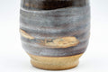 Tezumi — Japanese Teacup - Brown Glossy and Matte Glazed Yunomi - 150ml — tipped to show the interior