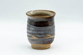 Tezumi — Japanese Teacup - Brown Glossy and Matte Glazed Yunomi - 150ml — front view