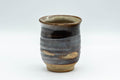 Tezumi — Japanese Teacup - Brown Glossy and Matte Glazed Yunomi - 150ml — front view from another angle