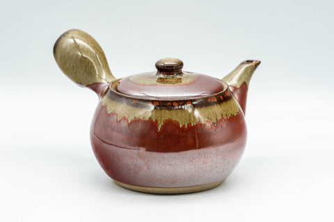 Japanese Tea Set - Drip-Glazed Debeso Kyusu Teapot and Yunomi Teacup