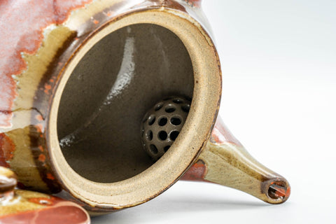 Japanese Tea Set - Drip-Glazed Debeso Kyusu Teapot and Yunomi Teacup