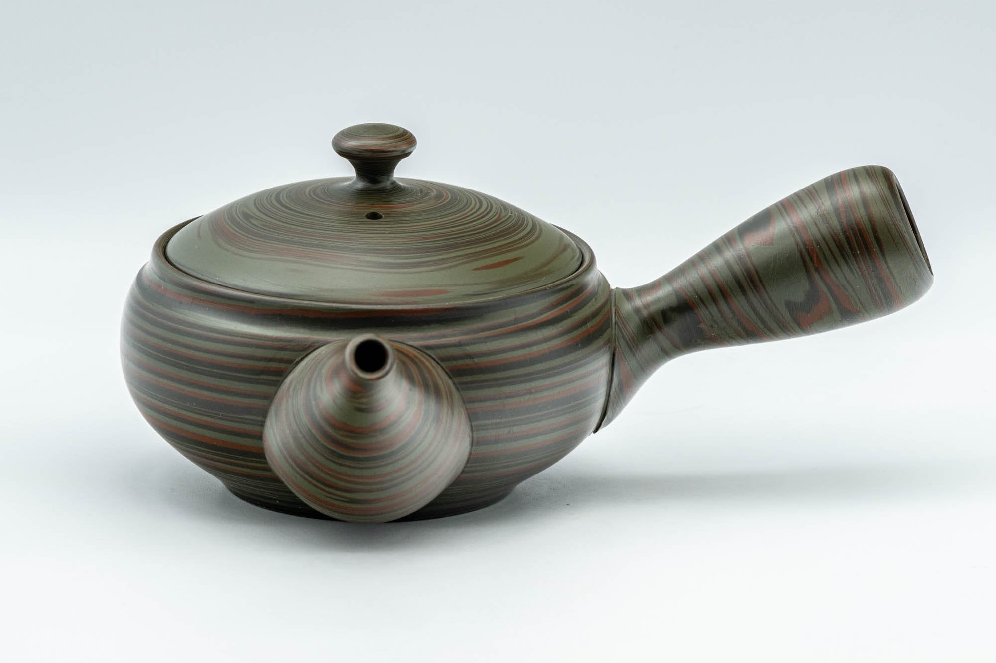 Japanese Kyusu - 雲仙窯 Unzen Kiln Nerikomi Tokoname-yaki Teapot - 200ml