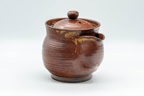 Tezumi — Japanese Houhin - Burgundy Nasu-gata Do-ake Houhin - 400ml — top-down view of the lid