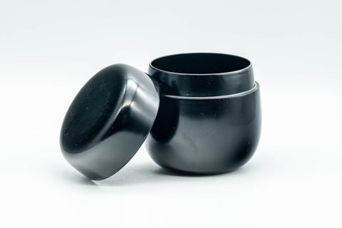 Japanese Natsume - Shiribari Black Lacquer Matcha Tea Caddy - 100ml