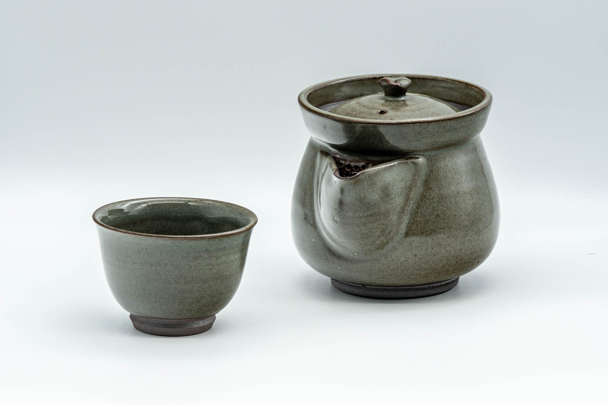 Tezumi Otani-yaki Do-ake Houhin Teapot and Yunomi Teacup Set