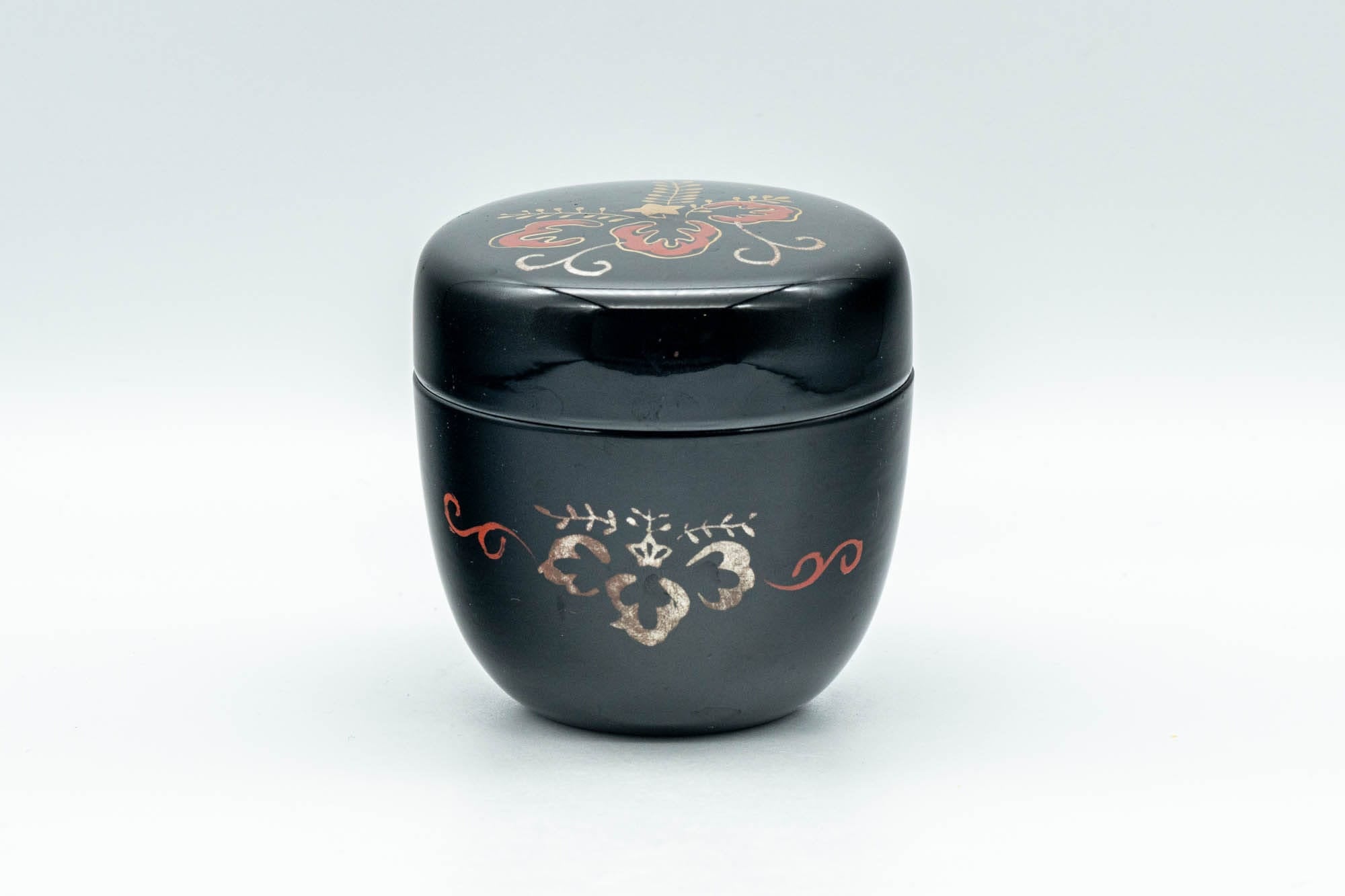 Japanese Natsume - Floral Lacquer Matcha Tea Caddy - 110ml