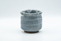 Japanese Teacup - Bamboo Suana Shino Glazed Tsutsu-gata Yunomi with Coaster - view of the upper portion of the cup