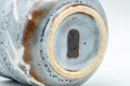 Japanese Teacup - Bamboo Suana Shino Glazed Tsutsu-gata Yunomi with Coaster - closeup of the base and footring