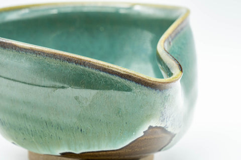 Japanese Katakuchi - 上野焼 Blue-Green Agano-yaki Water Cooler - 150ml - Tezumi