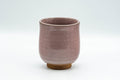 Japanese Teacup - Tachikichi Pink Snowflake Glazed Yunomi - 200ml - side view of the pink glazed cup