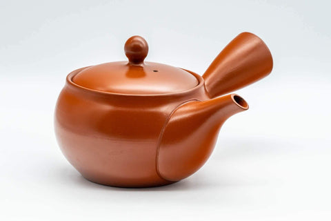 Tezumi — Japanese Kyusu - Classic Tokoname-yaki Teapot - 325ml — three-quarter view