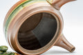 Tezumi — Japanese Kyusu - Ash Glazed Banko-yaki Teapot - 350ml — interior view showing the filter