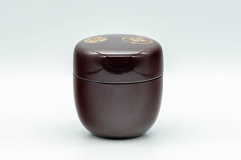 Japanese Natsume Matcha Caddy - Tea Canister - 七宝 Lacquer Natsume - 120ml - side view of the caddy