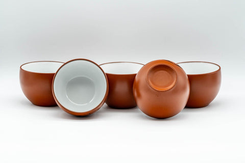 Japanese Tea Set - Kouyou 弘洋 Tokoname-yaki Debeso Kyusu Teapot with 5 Yunomi Teacups