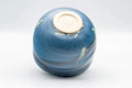 Tezumi — Japanese Matcha Bowl - Blue Hakeme Glazed Wabi-Sabi Chawan - 500ml — top-down view of the interior