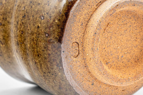 Japanese Teacup - Brown Glazed Tulip-Shaped Yunomi  - 170ml - Tezumi