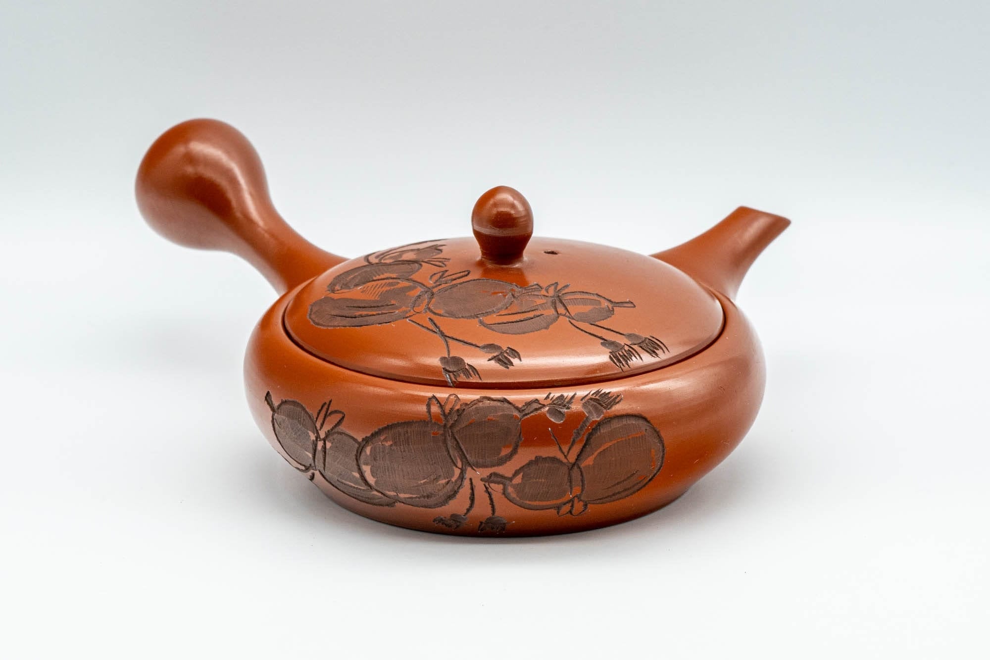 Japanese Kyusu - Gourd Hira-gata Tokoname-yaki Nozomi Teapot - 200ml - Tezumi