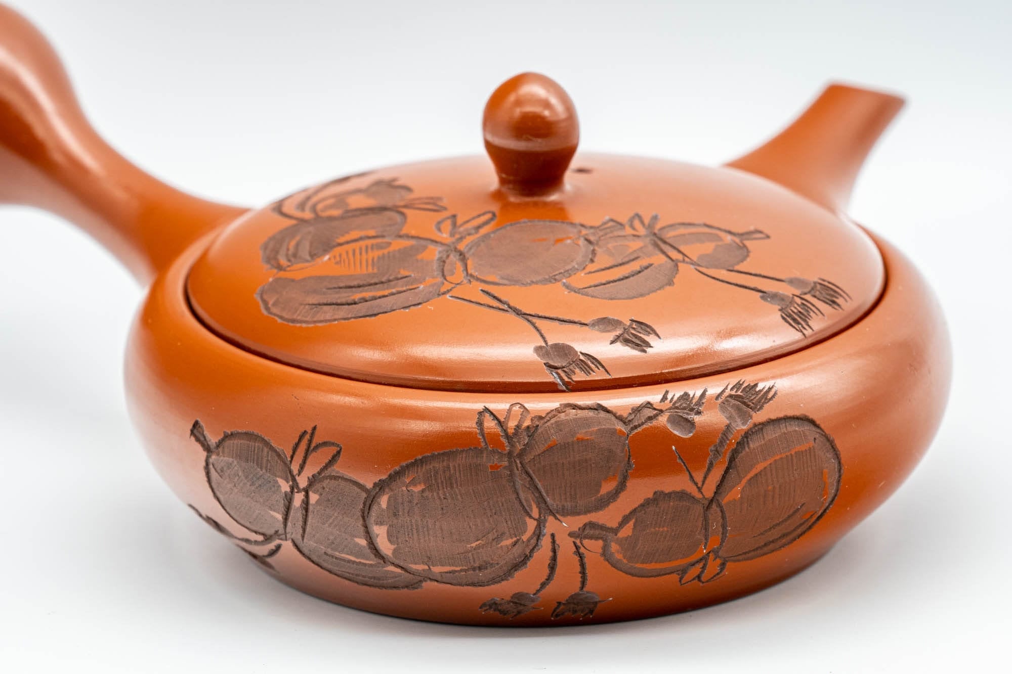 Japanese Kyusu - Gourd Hira-gata Tokoname-yaki Nozomi Teapot - 200ml - Tezumi