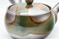 Tezumi — Japanese Kyusu - Green Ash Glazed Banko-yaki (萬古焼) Teapot - 275ml — closeup of the base