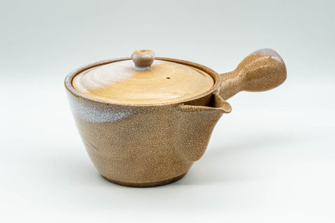 Tezumi — Japanese Kyusu - Houhin-style Hagi-yaki Do-ake Teapot - 320ml — three-quarter view